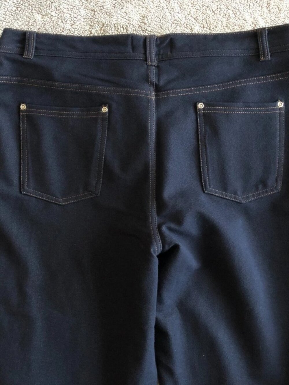 American Sweetheart Women's Comfortable Pants Size L/P Soft Stretch Dark Blue - Picture 5 of 16